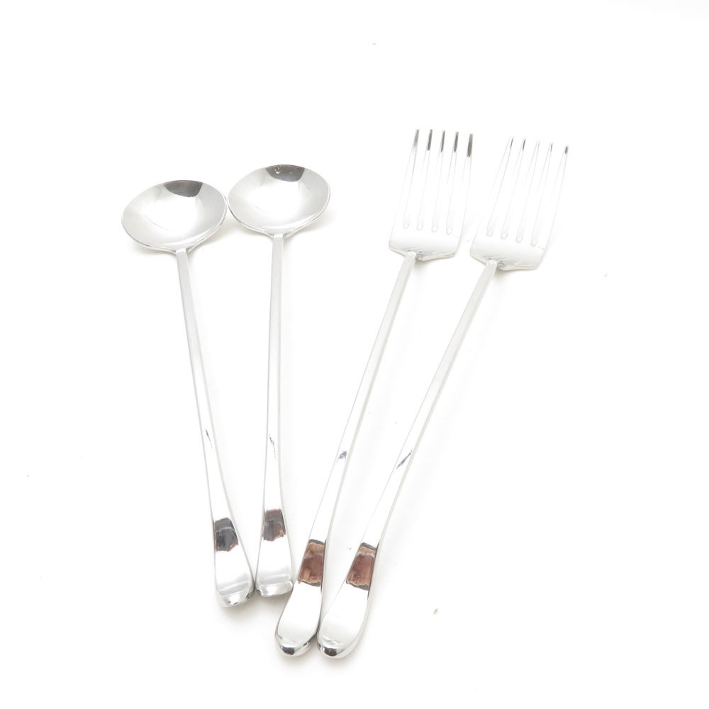 美品 scope スコープ フォーク スプーン 4点 ステンレス ペア セット SY13565A1 【中古】