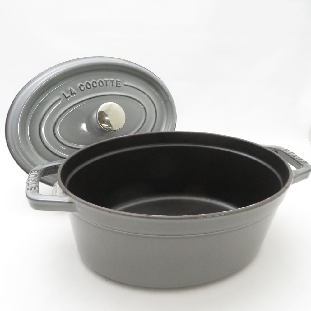 STAUB ストウブ ピコ・ココット オーバル 23 (9) 両手鍋 料理 SY13588Z 【中古】