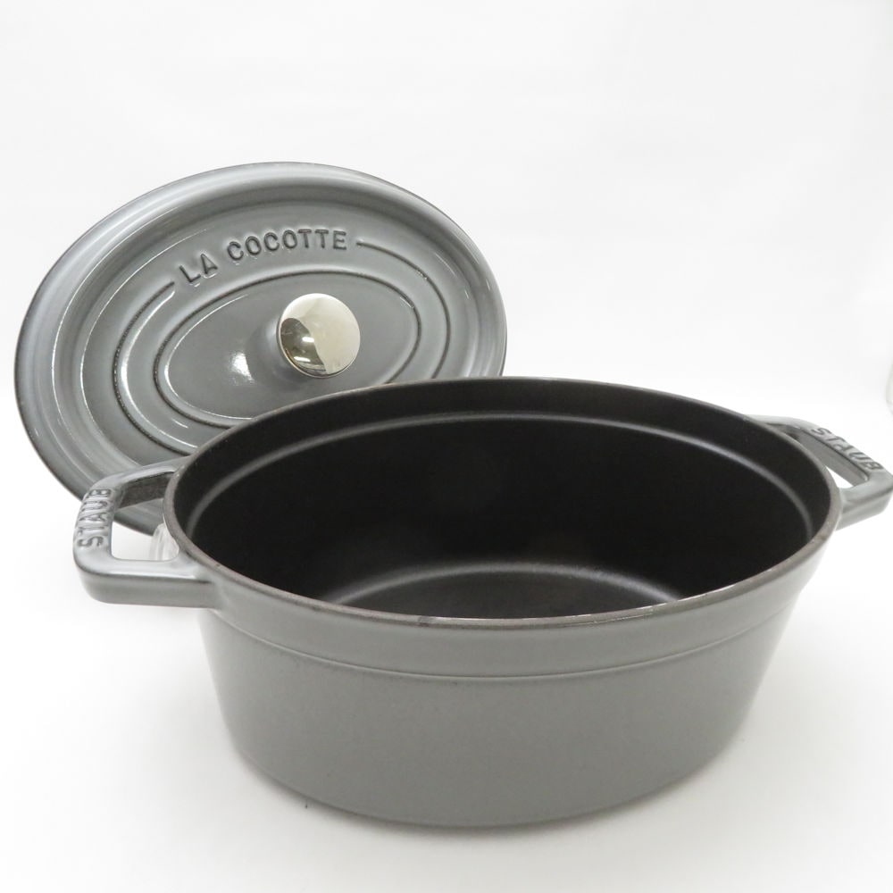 STAUB ストウブ ピコ・ココット オーバル 23 (9) 両手鍋 料理 SY13588Z 【中古】