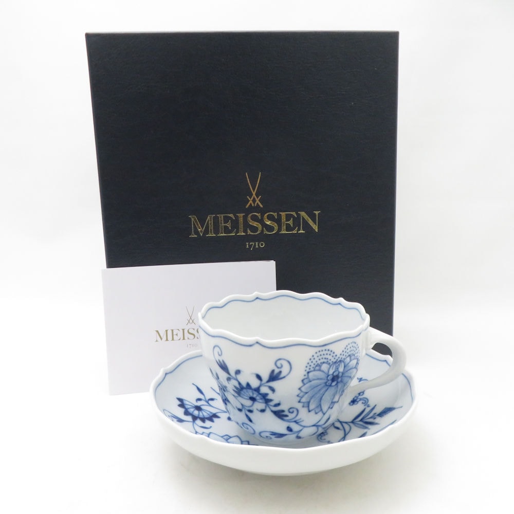未使用 MEISSEN マイセン ブルーオニオン カップ＆ソーサー ティー/コーヒー兼用 SC9869H1 【中古】