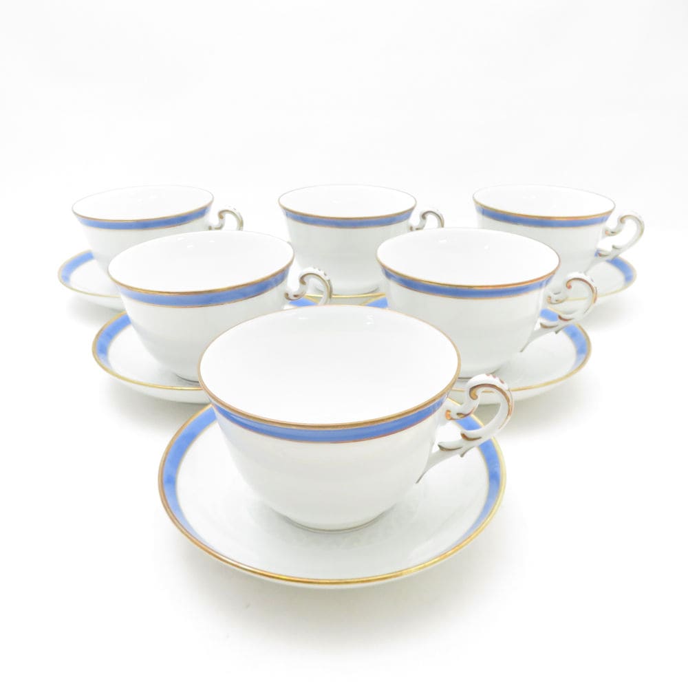 Richard Ginori リチャードジノリ アマルフィブルー カップ＆ソーサー 6客 セット ティー コーヒー テーブルウェア SU13457H2 【中古】