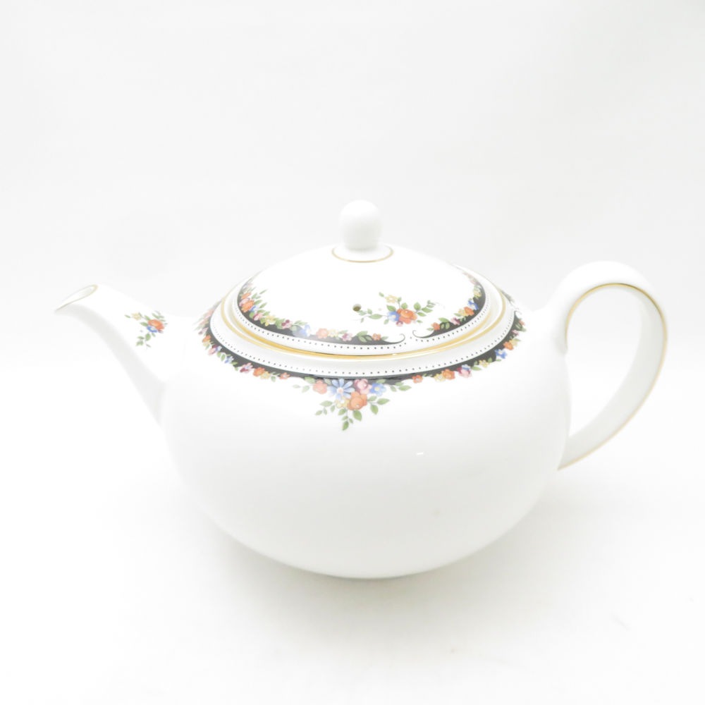 WEDGWOOD ウェッジウッド オズボーン ティーポット 茶器 花柄 SC9907G2 【中古】