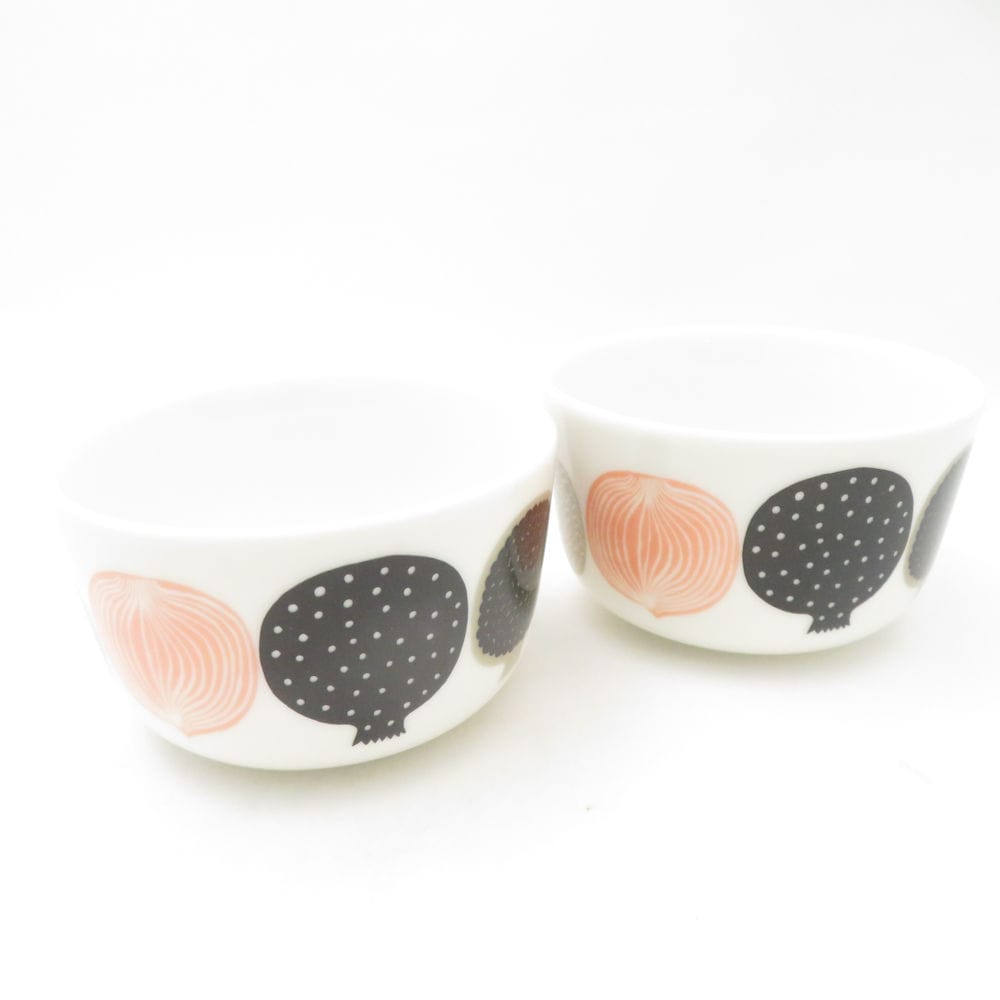 美品 marimekko マリメッコ KOMPOTTI コンポッティ ボウル 2点 ペア 9cm 小鉢 深皿 北欧 フィンランド SC9923A1 【中古】