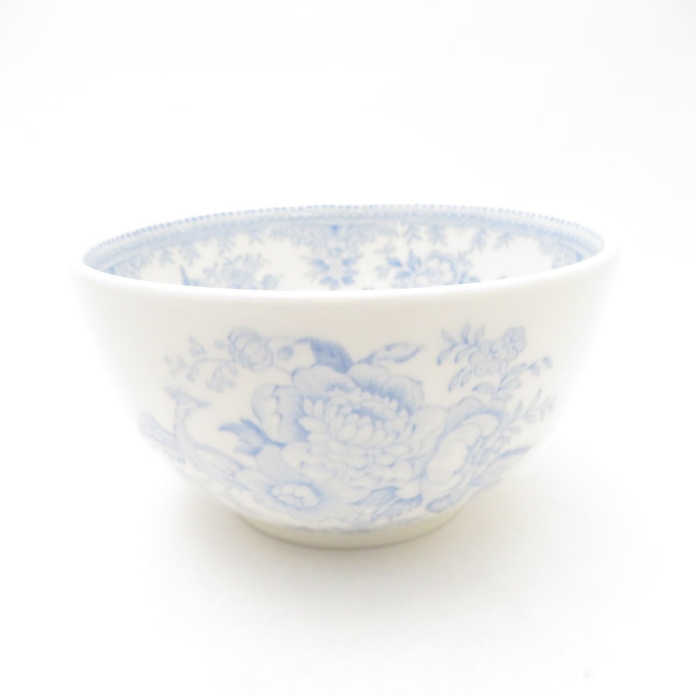美品 BURLEIGH バーレイ ブルーアジアンティックフェザンツ ボウル 12cm シュガー カフェオレ 深皿 SC9994Q1 【中古】