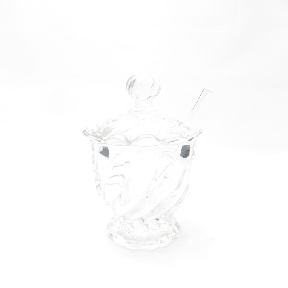 美品 Baccarat バカラ バンブー マスタードポット 蓋付 調味料入 マスタード シュガー ジャム SC10001L2 【中古】