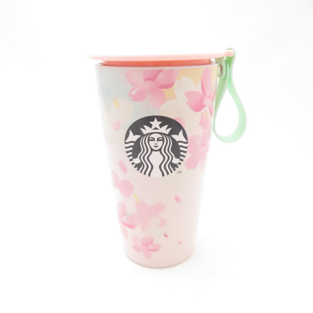 未使用 STARBUCKS スターバックス SAKURA2020 ストラップカップシェイプボトル ステンレス 355ml 桜 スタバ ティー コーヒー SU13503Q1 【中古】