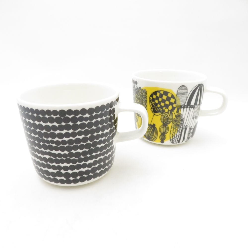 未使用 marimekko マリメッコ Siirtolapuutarha シイルトラプータルハ コーヒーカップ 2点 陶器 セット 200ml コップ 北欧 SC9695K1 【中古】