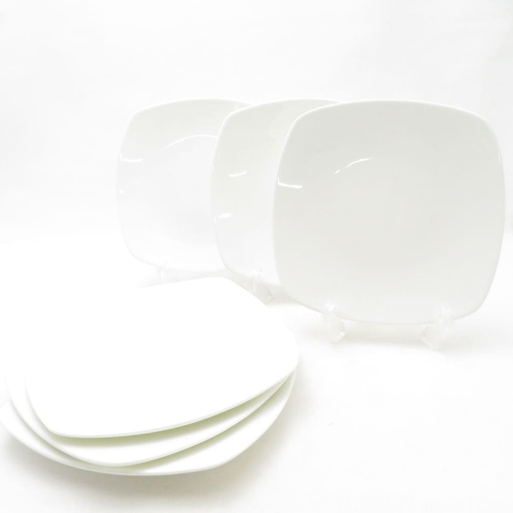 未使用 WEDGWOOD ウェッジウッド ホワイトコノート スクエアプレート 6枚 セット 19cmプレート SC9703K1 【中古】