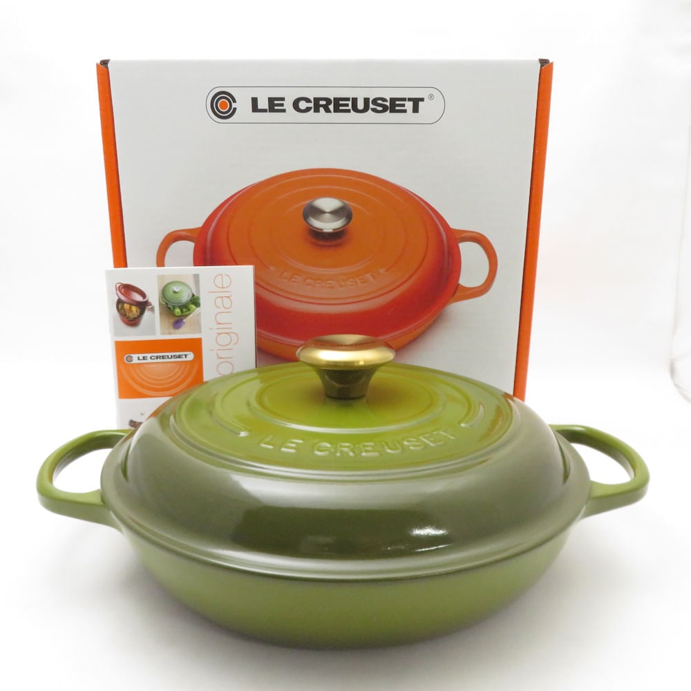 未使用 Le Creuset ルクルーゼ シグニチャー ビュッフェキャセロール 26cm オリーブ SC9949S1 【中古】
