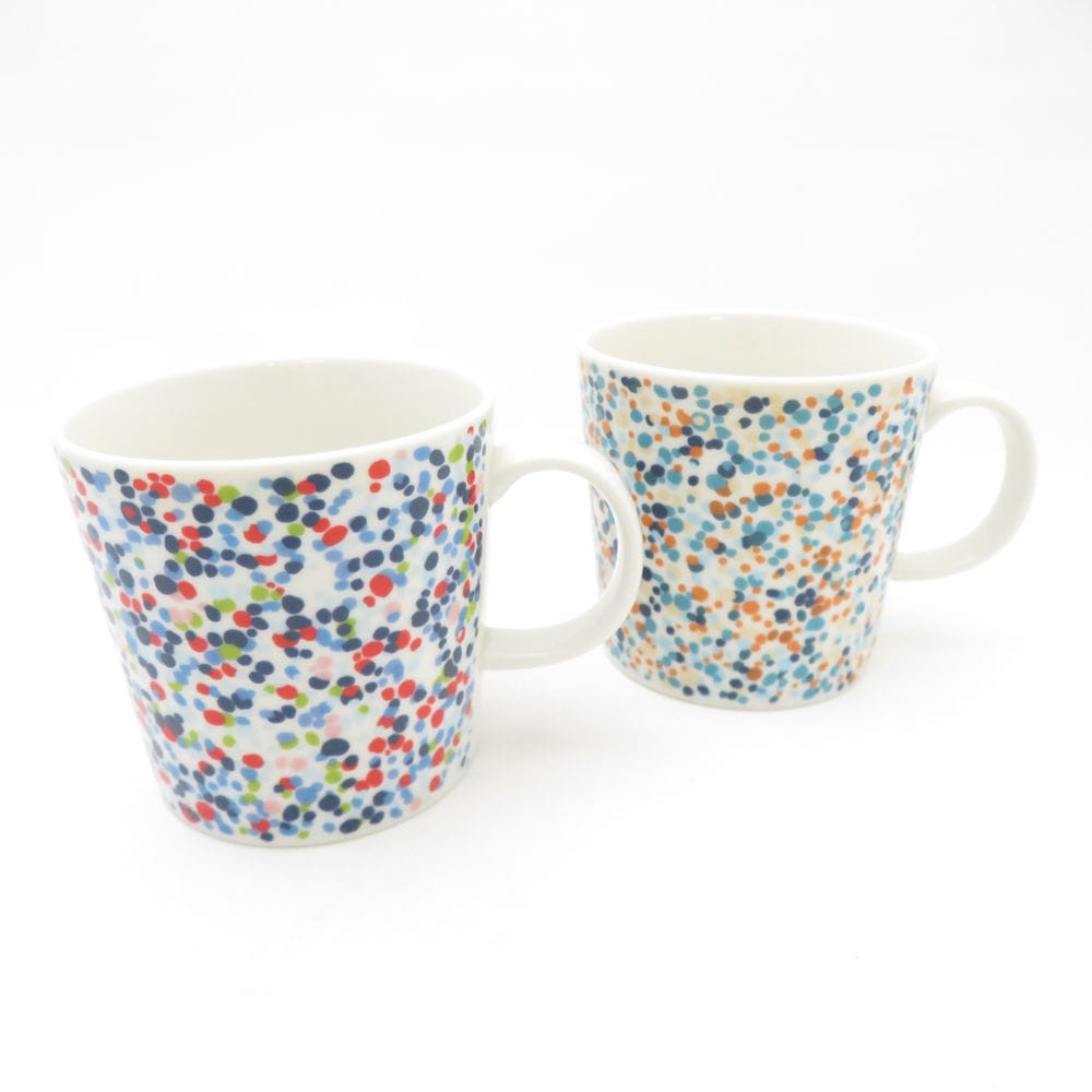 iittala イッタラ HELLE ヘレ マグカップ 2点 ペア ドット 北欧 フィンランド SN452V2 【中古】