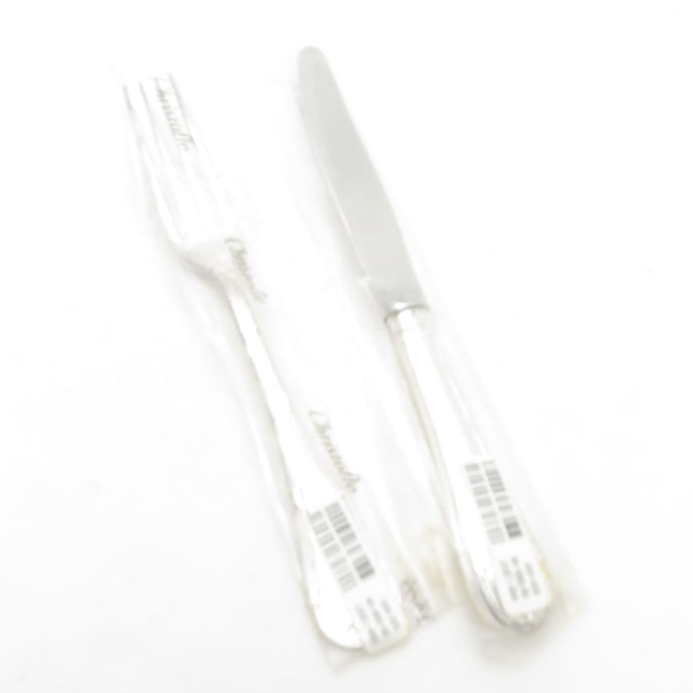 美品 Christofle クリストフル リュバン フォーク ナイフ 2点 カトラリーセット テーブルウェア SU13430U2 【中古】