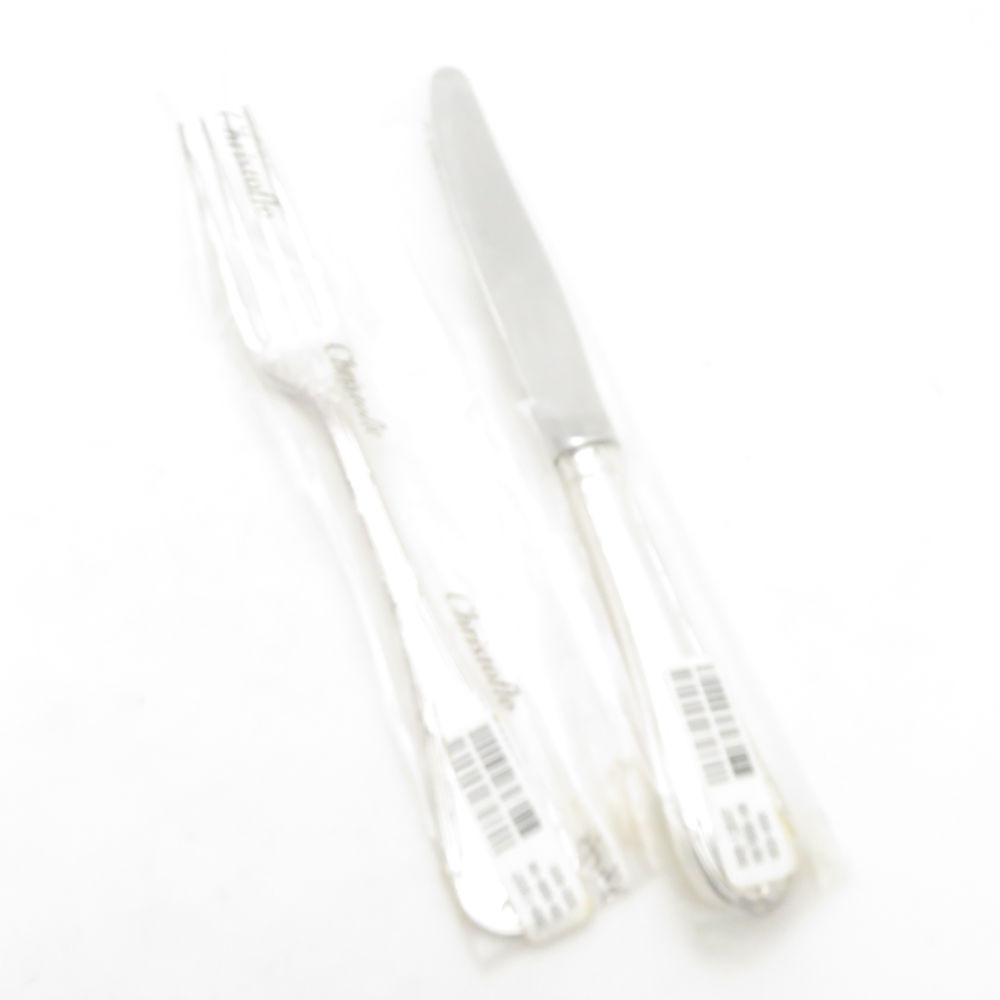 美品 Christofle クリストフル リュバン フォーク ナイフ 2点 カトラリーセット テーブルウェア SU13430U2 【中古】