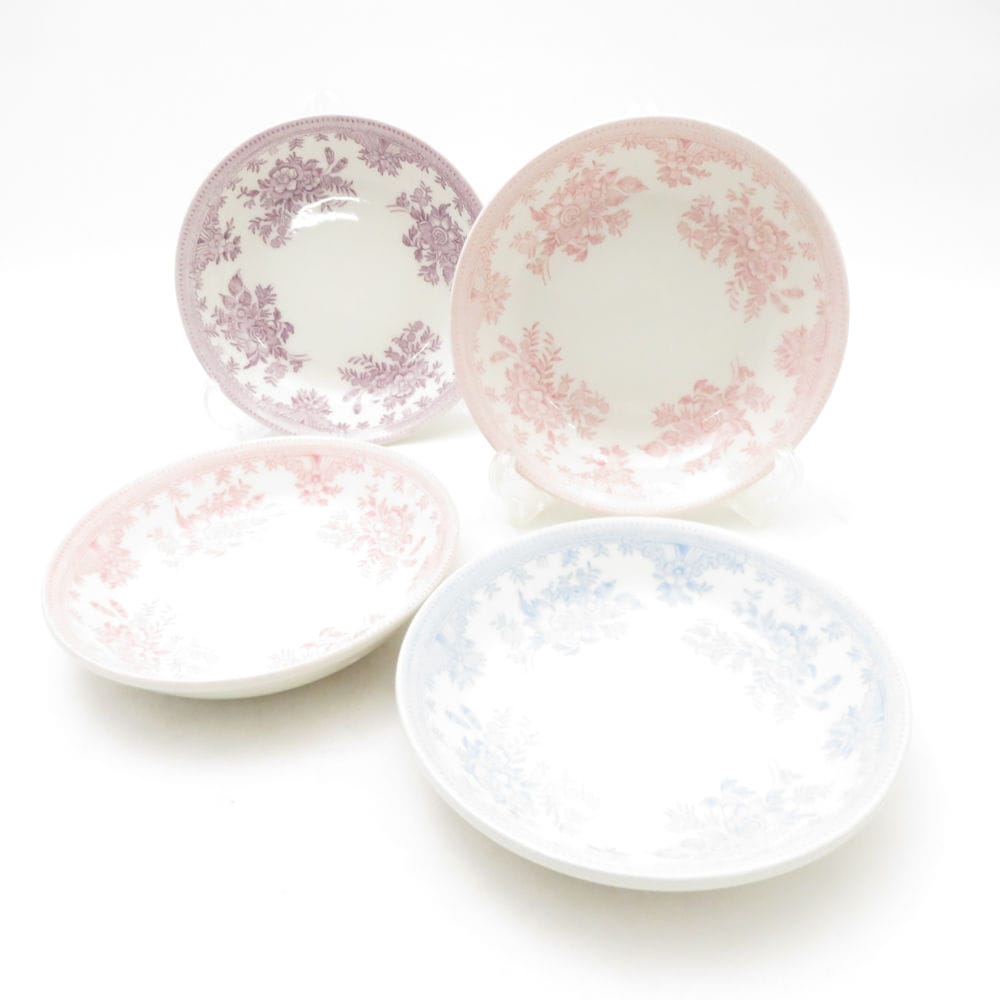 美品 BURLEIGH バーレイ アジアティックフェザンツ 小皿 4枚 セット 12cmプレート 豆皿 SY13624U2 【中古】