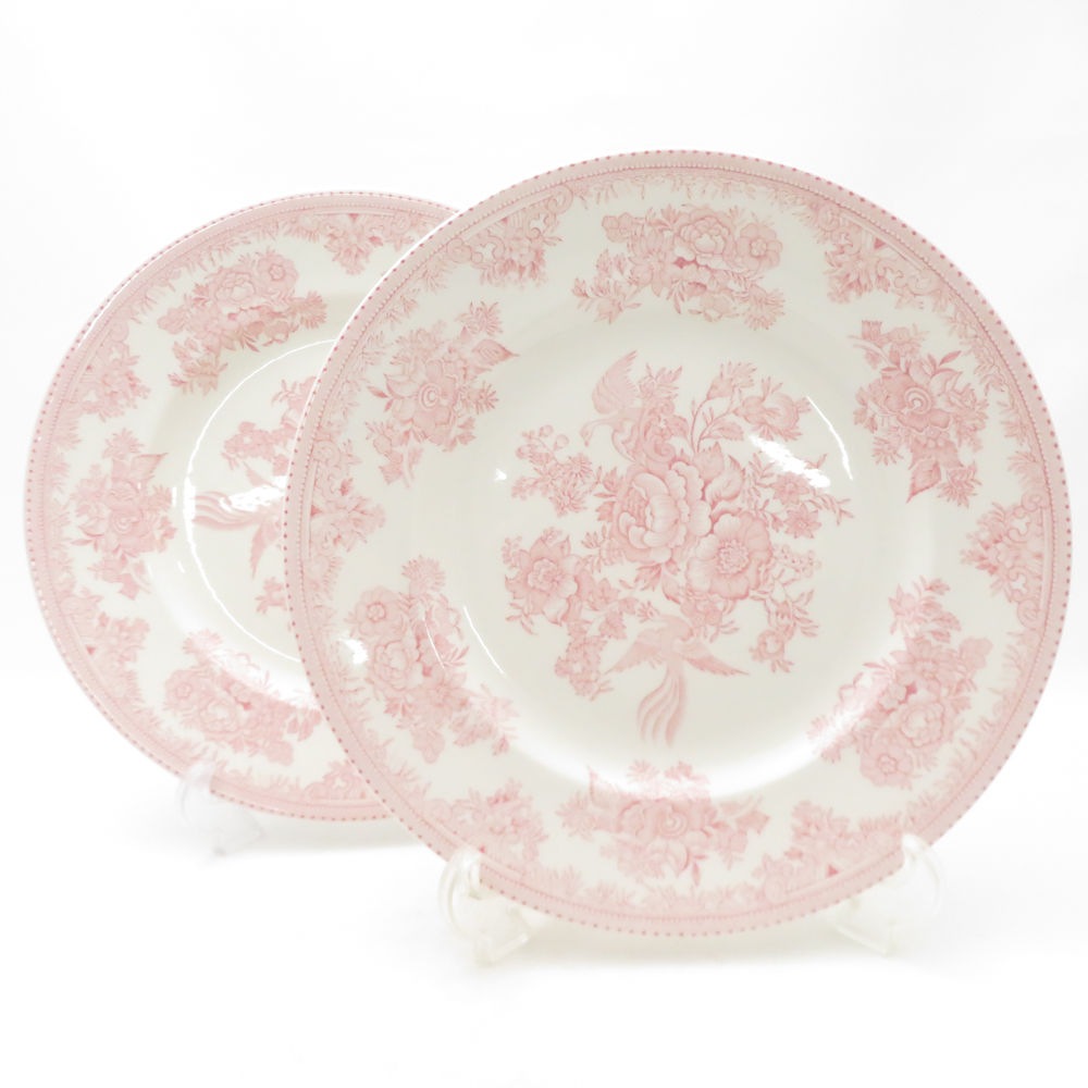美品 BURLEIGH バーレイ アジアティックフェザンツ 大皿 2枚 25cmプレート ペア SY13625U2 【中古】