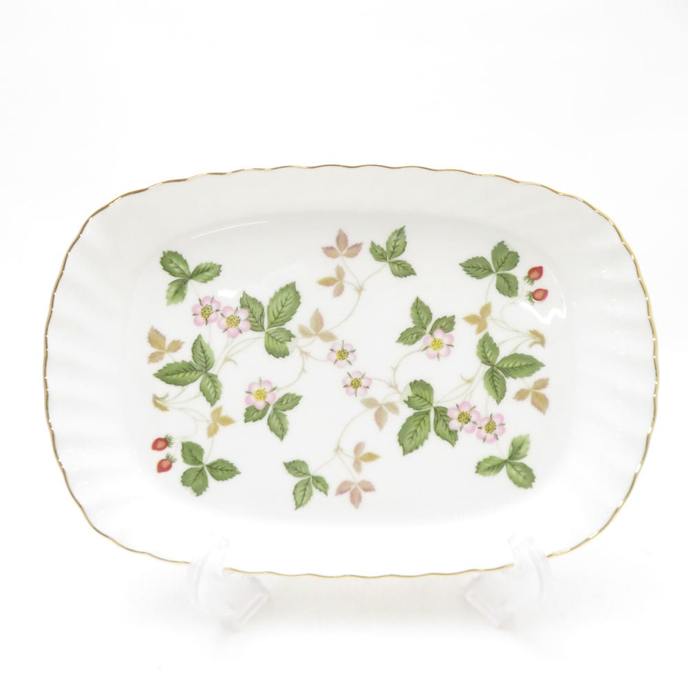 美品 WEDGWOOD ウェッジウッド ワイルドストロベリー スパイラルプレート 中皿 SY13654U2 【中古】