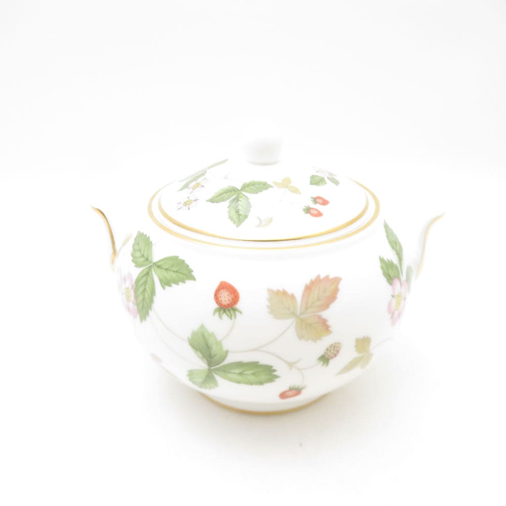 美品 WEDGWOOD ウェッジウッド ワイルドストロベリー シュガーポット SY13657U2 【中古】