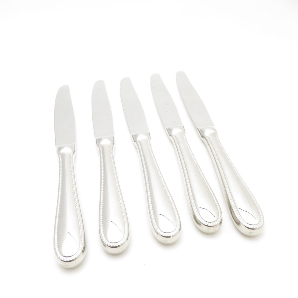 美品 Christofle クリストフル パール テーブルナイフ 5点 ACIER セット ステンレス カトラリー SC9950J1 【中古】