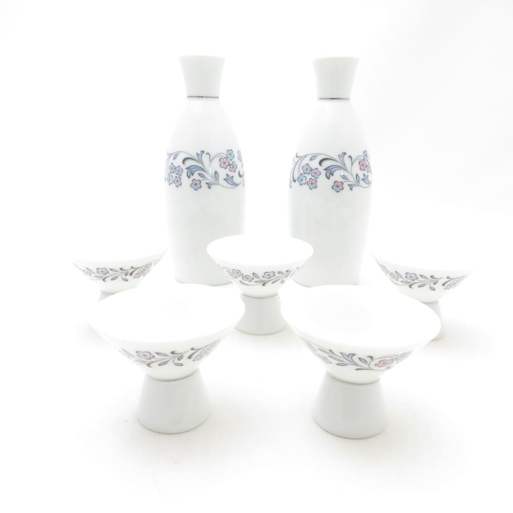 美品 Noritake ノリタケ Blue Waltz ブルーワルツ 徳利＆お猪口 7点