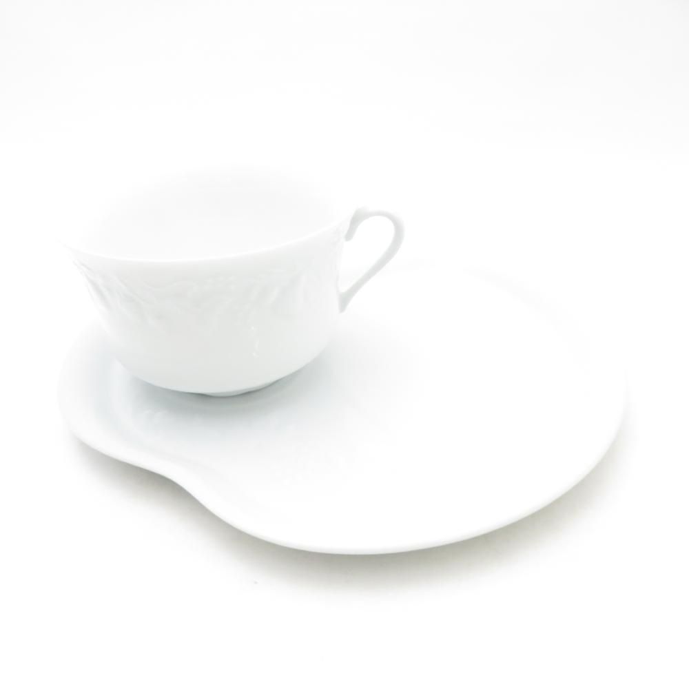 美品 PHILIPPE DESHOULIERES フィリップデズリエ LIMOGES リモージュ窯 モーニングカップ＆ソーサー 1客 カリフォルニア クロワッサン カフェオレ SU13445A2 【中古】