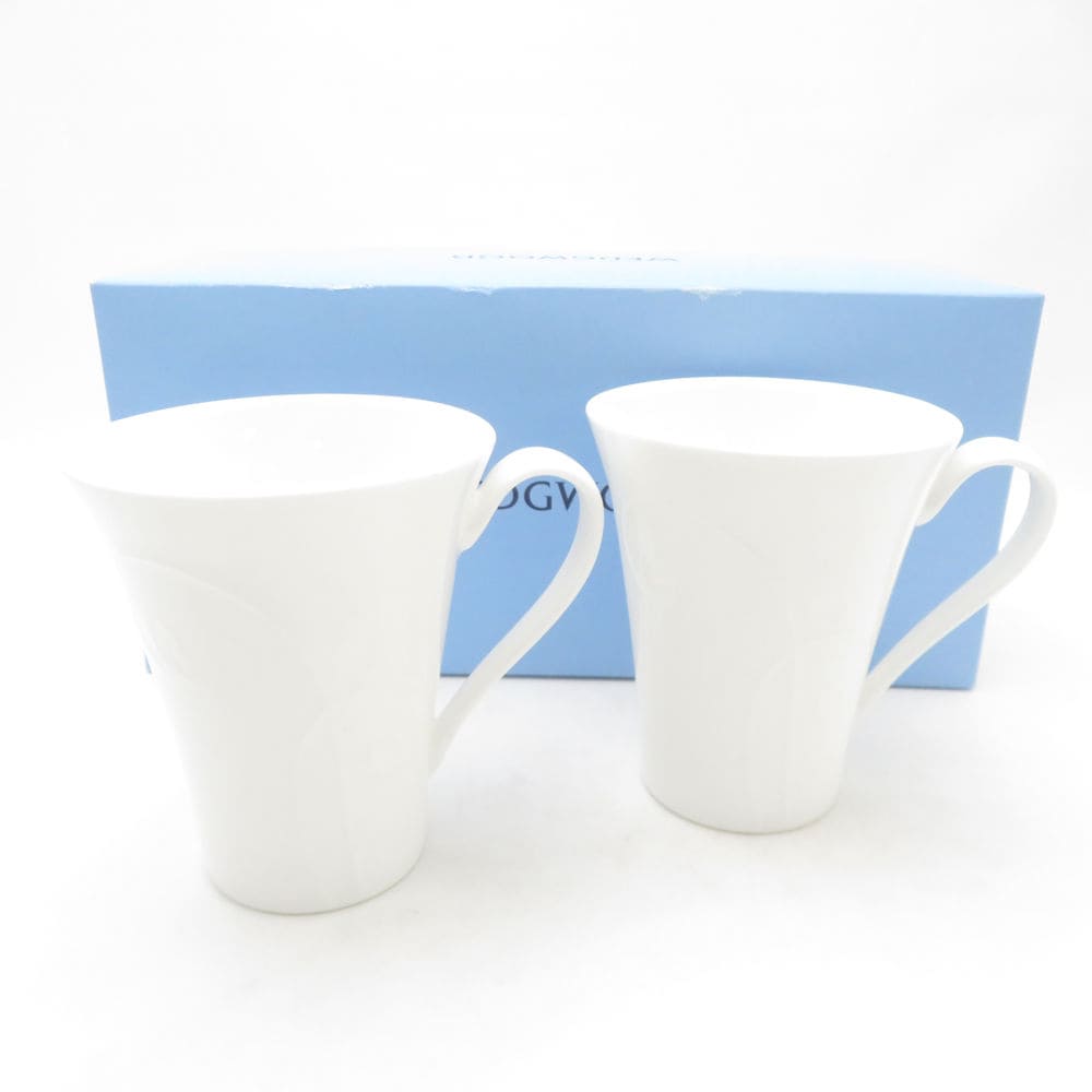 美品 WEDGWOOD ウェッジウッド NATURE ネイチャー マグカップ 2点 ペア ティー コーヒー テーブルウェア SU13548V2 【中古】