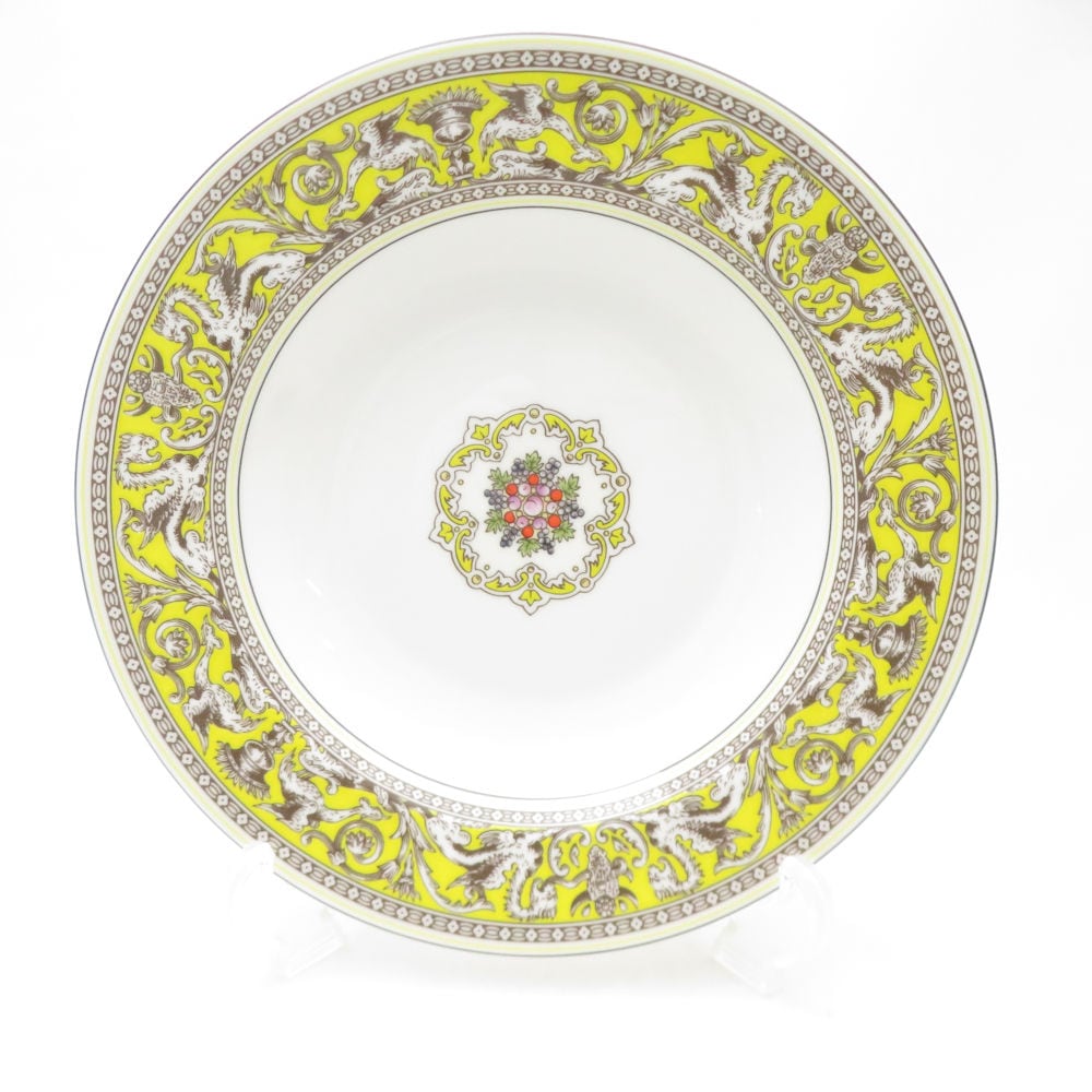 未使用 WEDGWOOD ウェッジウッド フロレンティーン シトロン スーププレート 23cm ディープ 深皿 英国 テーブルウェア SU13535J2 【中古】
