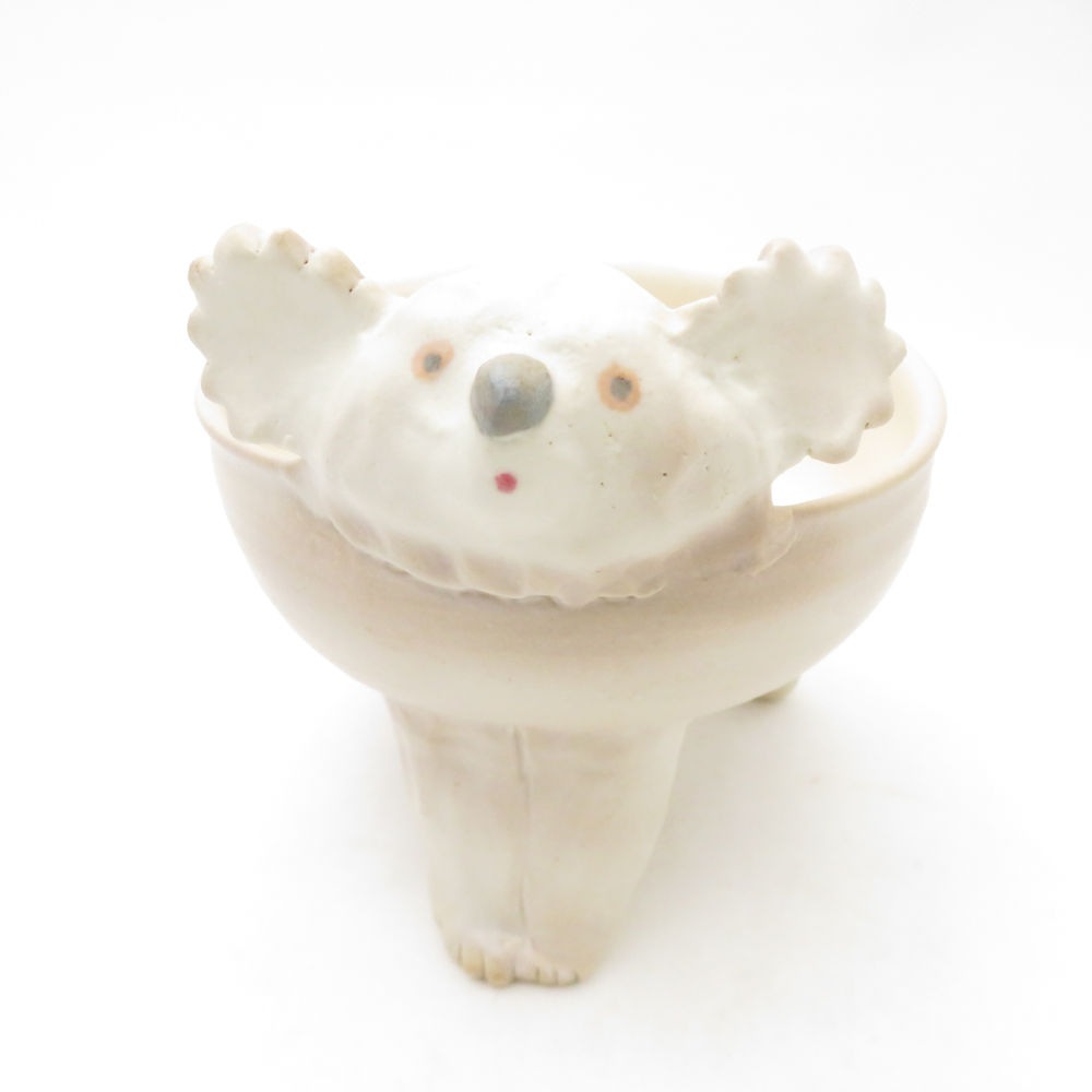 美品 MASUDA HIKARI 増田光 三つ足コアラ鉢 脚付き 器 入れ物 SC10120H2 【中古】