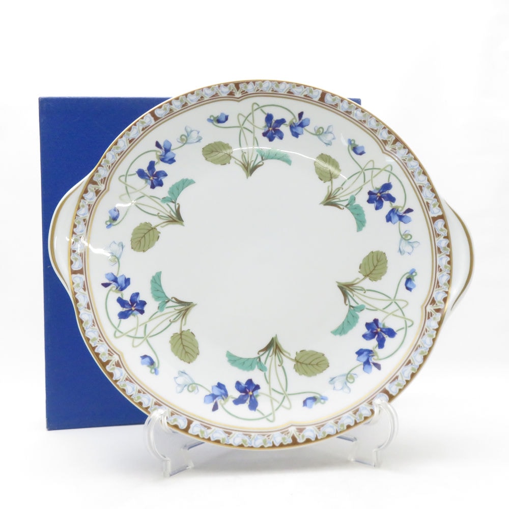 未使用 HAVILAND アビランド アンペラトリス ユジェニー BBプレート 29cm 大皿 耳付 花柄 SC10091L1 【中古】