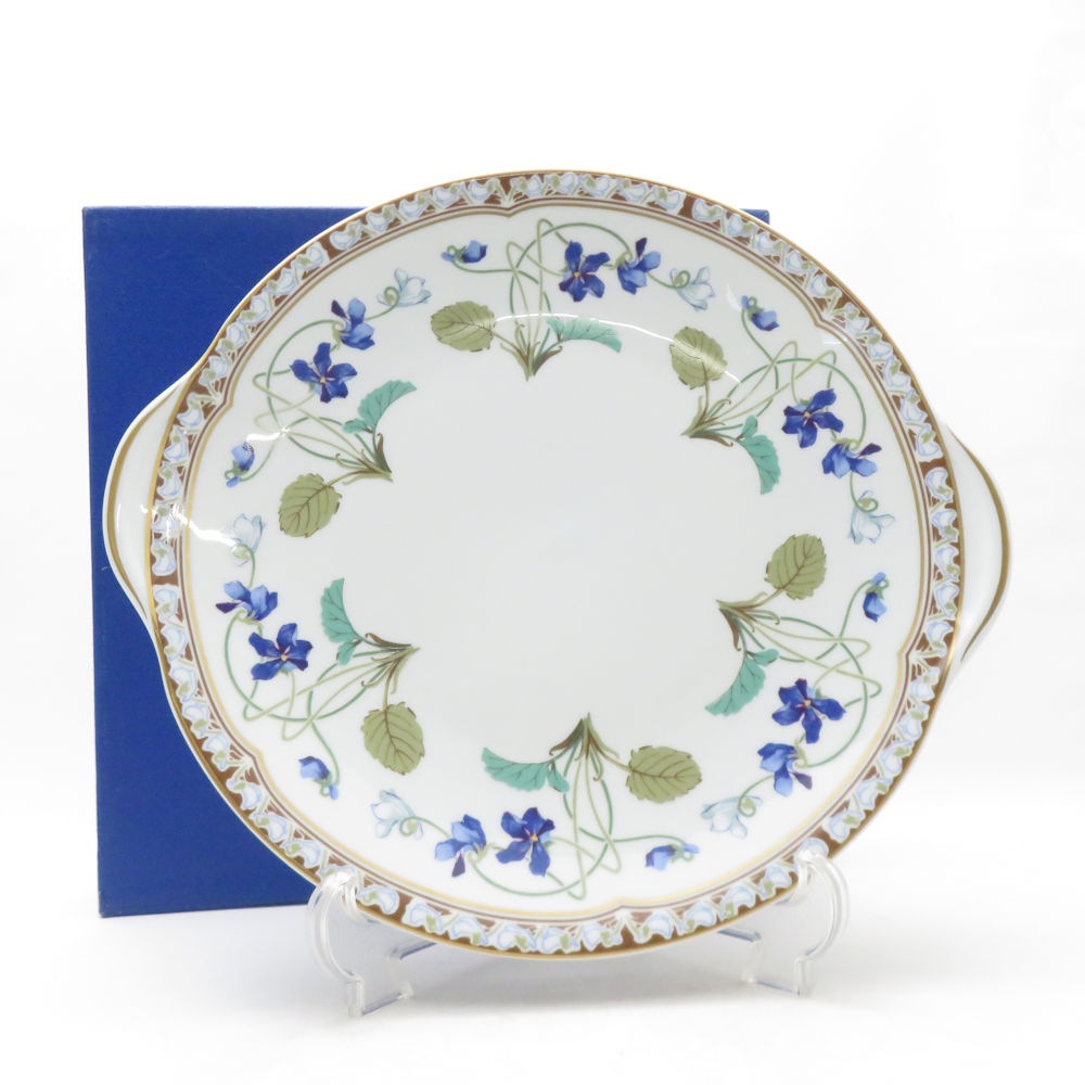 未使用 HAVILAND アビランド アンペラトリス ユジェニー BBプレート 29cm 大皿 耳付 花柄 SC10091L1 【中古】