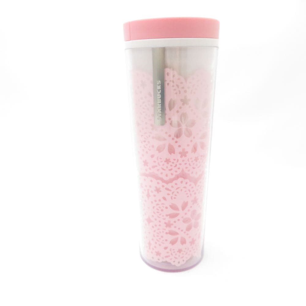 未使用 STARBUCKS スターバックス SAKURA 2018 桜 レース ステンレスタンブラー 1点 473ml スタバ マイボトル SU13301F2 【中古】