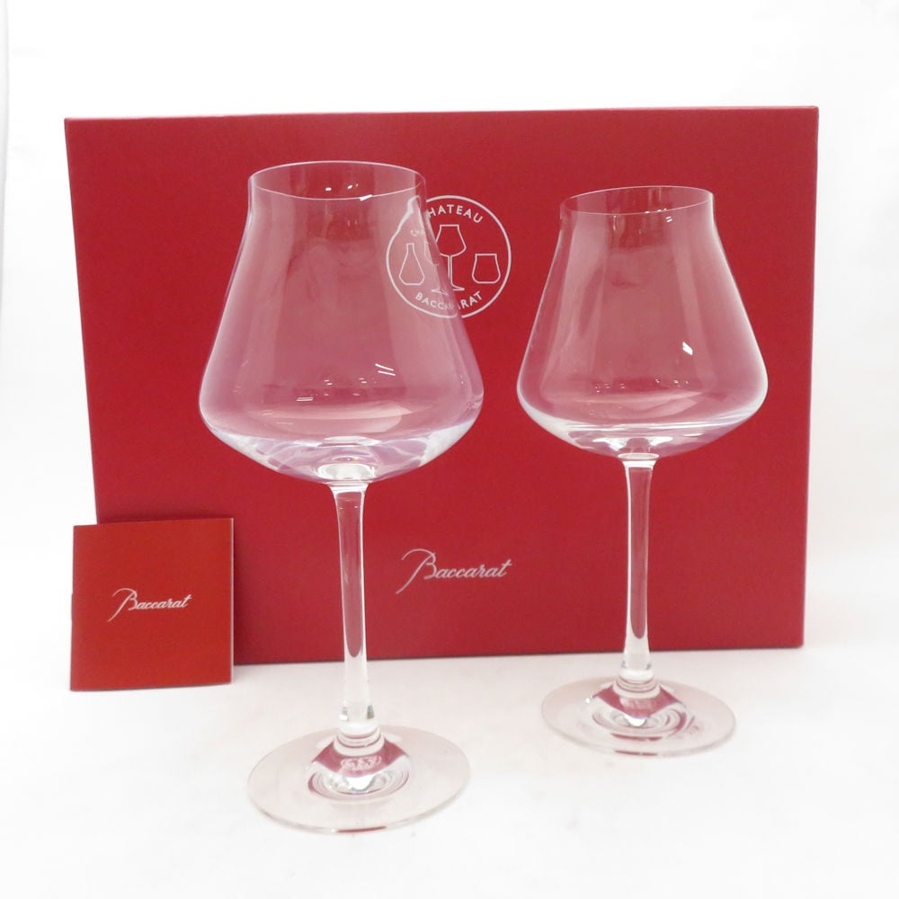 未使用 Baccarat バカラ シャトーバカラ ワイングラス 2客 ペア SO3835Z 【中古】