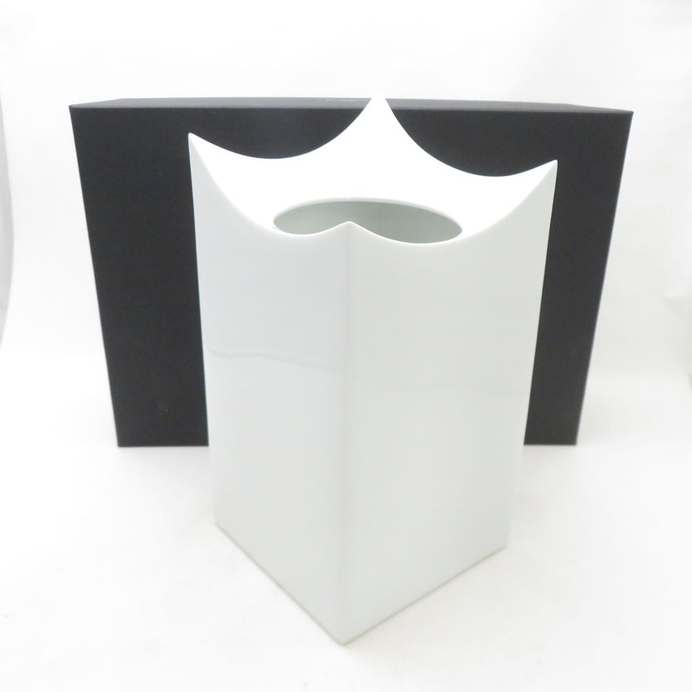 未使用 Rosenthal ローゼンタール Roof White ルーフホワイト 花瓶 スタジオライン フラワーベース SM5135Z 【中古】