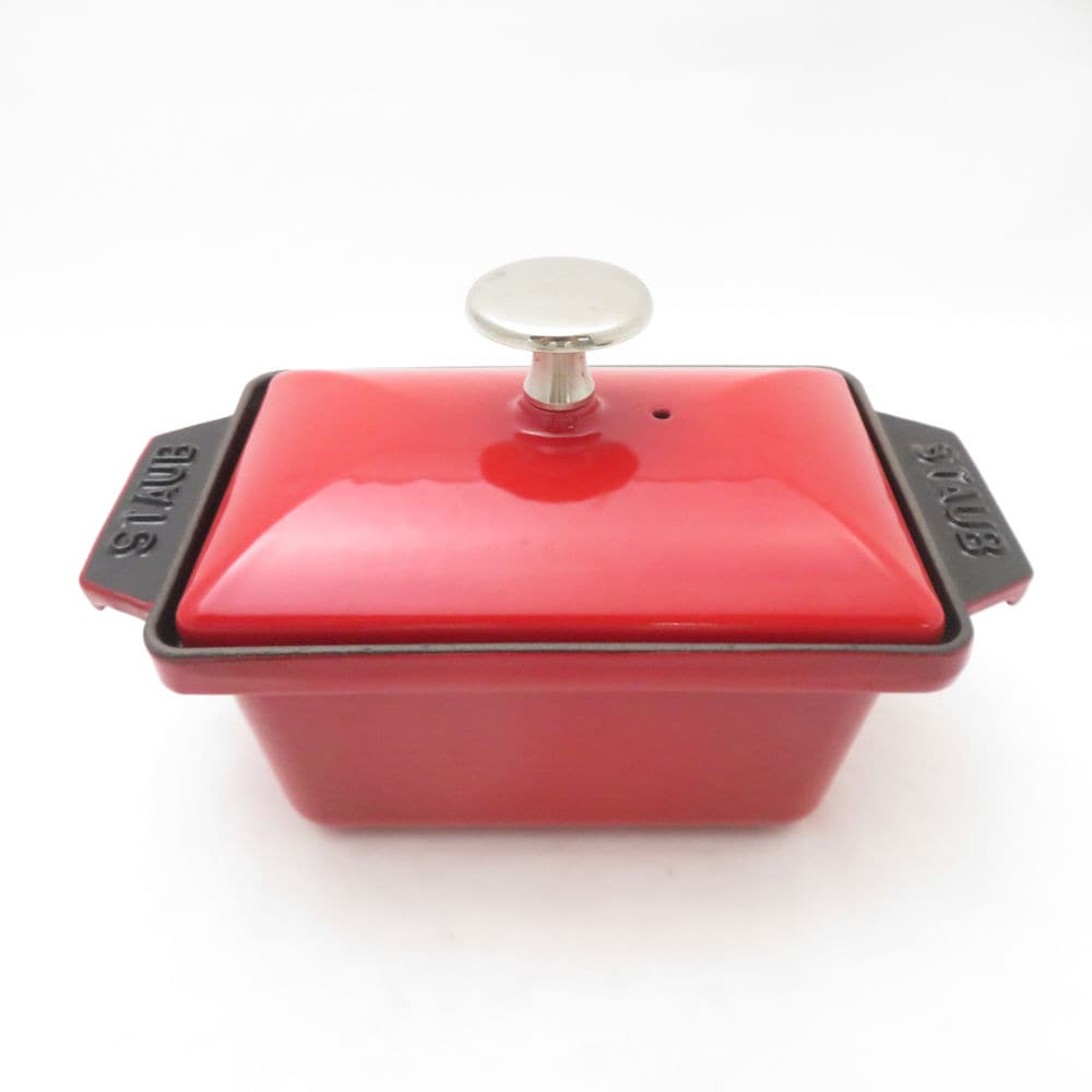 美品 STAUB ストウブ ハーフテリーヌ 焼き型 鍋 鋳物ホーロー SC10194E1 【中古】