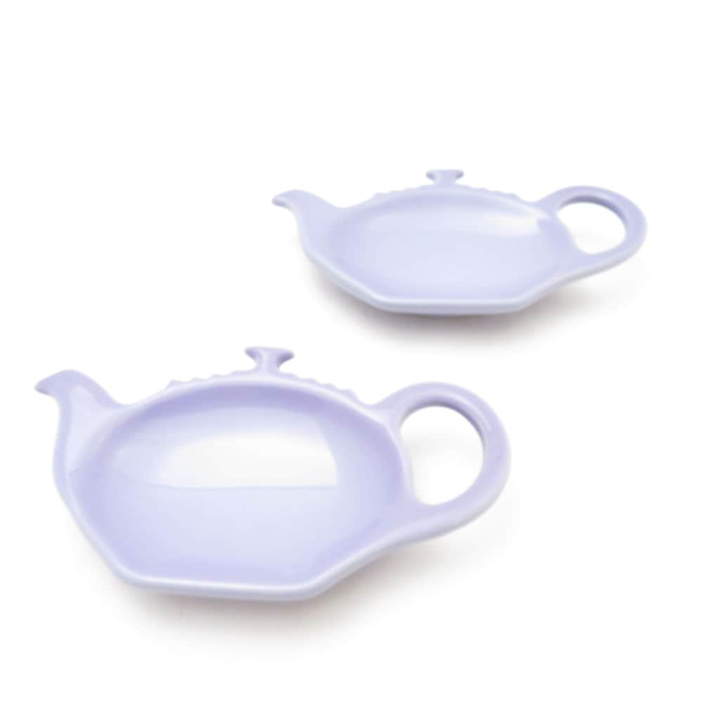 美品 Le Creuset ルクルーゼ ティーバッグホルダー 2点 ペア 小皿 SC10284J1 【中古】