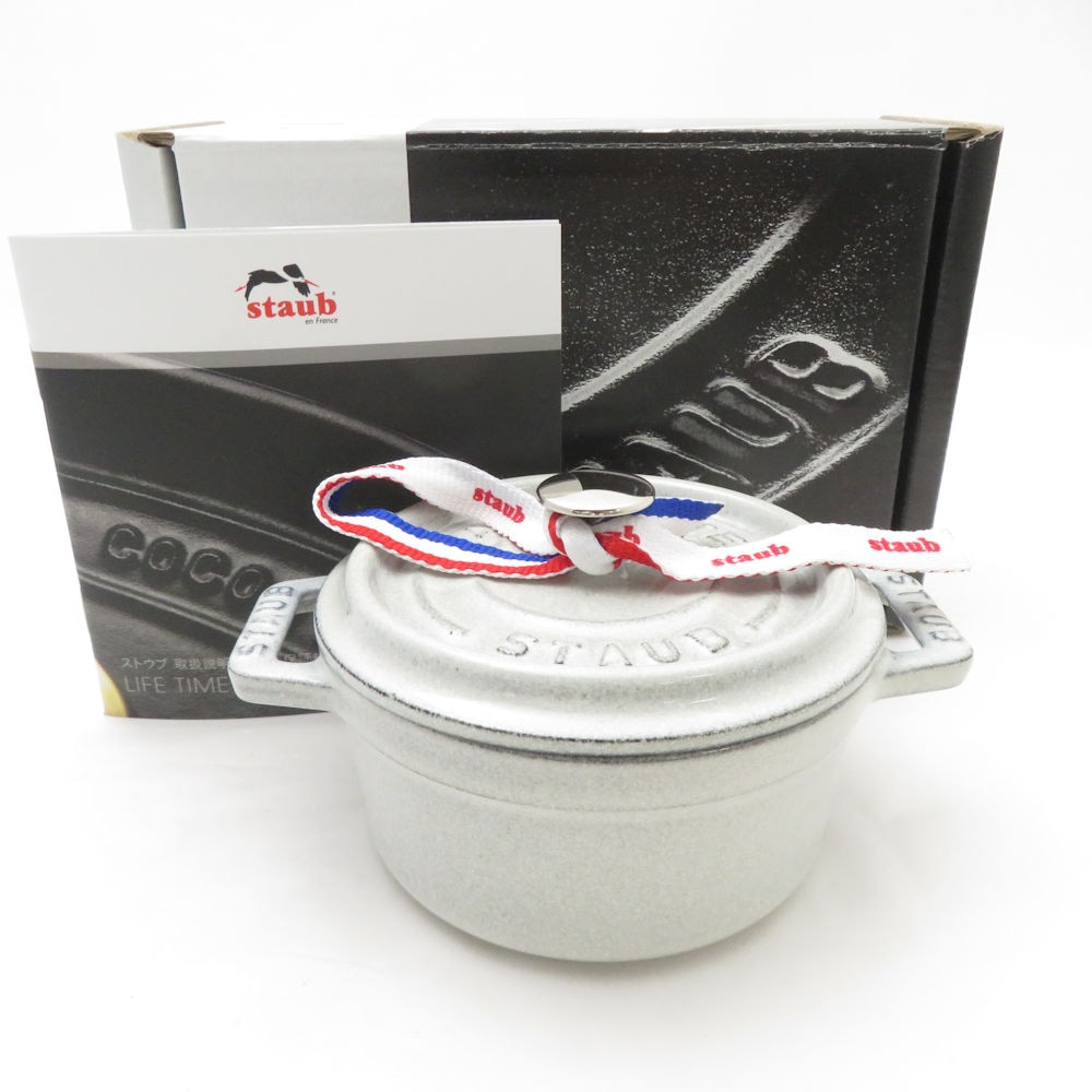未使用 STAUB ストウブ ピコ・ココット ラウンド 両手鍋 10cm 0.25L カンパーニュ SC10225Z 【中古】