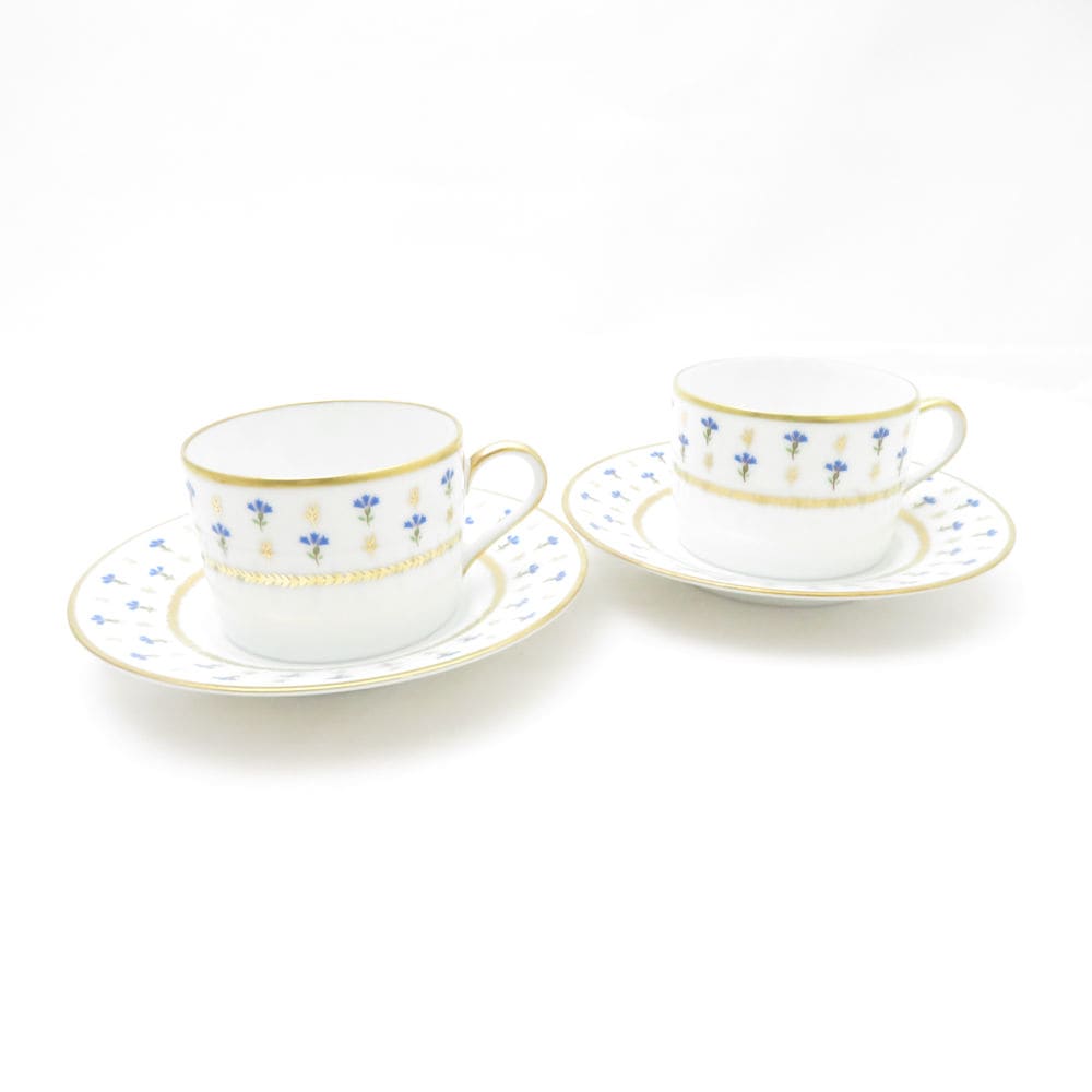 RAYNAUD レイノーリモージュ VIEUX NYON ビューニョン/ヴューニヨン カップ＆ソーサー 2客 ペア ティー コーヒー テーブルウェア SU13675P1 【中古】