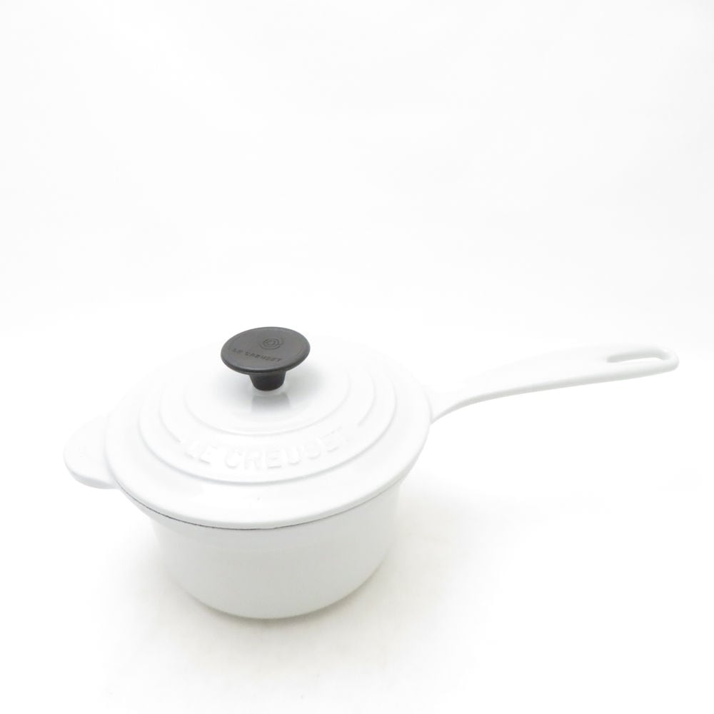  Le Creuset ルクルーゼ 片手鍋 鋳物ホーロー 16cmソースパン 料理 キッチン 調理器具 SU13679Z 【中古】