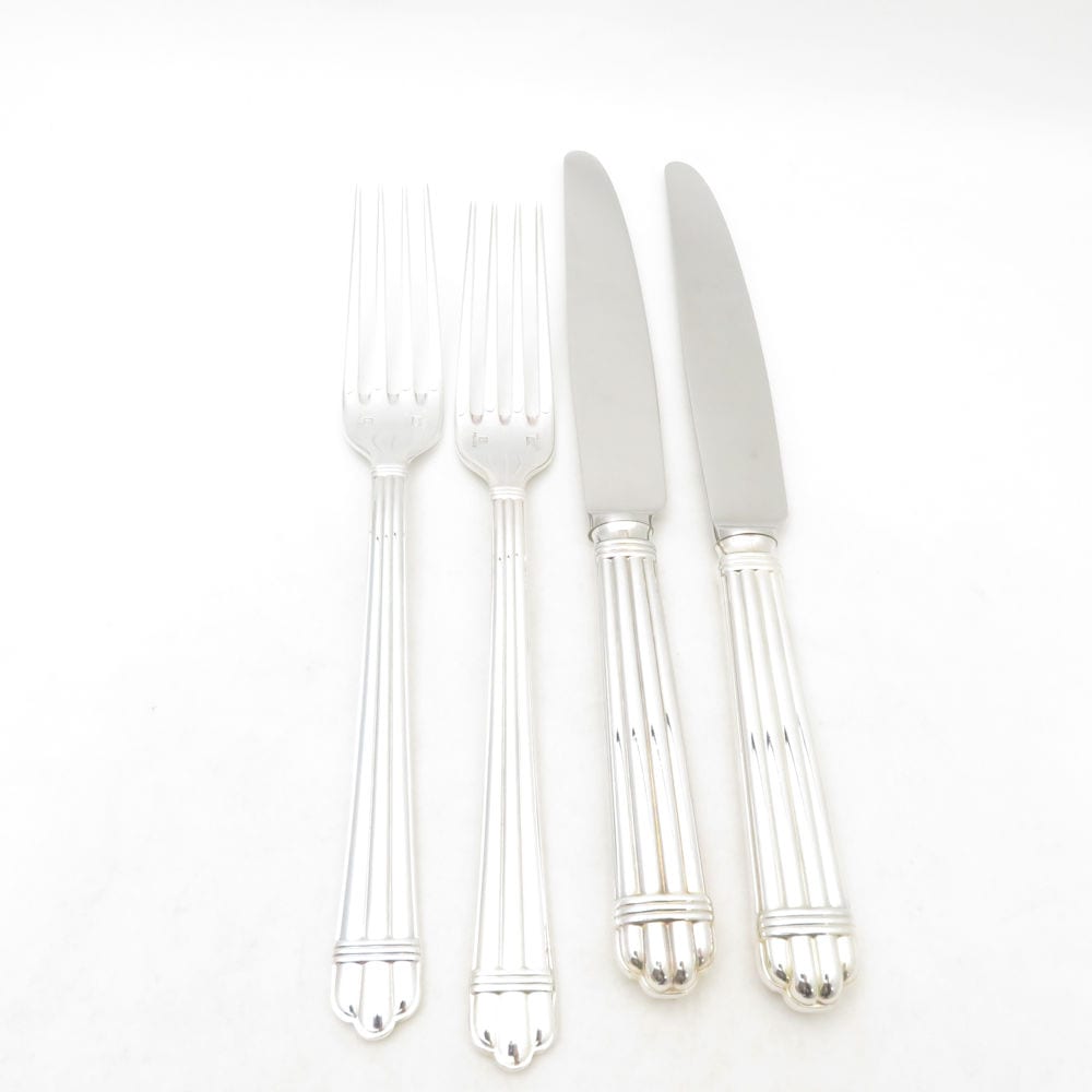 美品 Christofle クリストフル アリア ディナーナイフ フォーク 4点 セット カトラリー テーブルウェア SU13842B1 【中古】