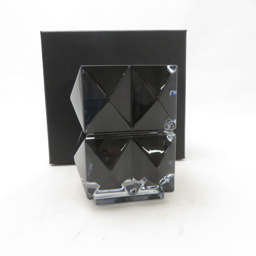 未使用 Baccarat バカラ ルクソール サンローラン SAINT LAURENT コラボ ペンホルダー 花瓶 ベース SM5076S2 【中古】