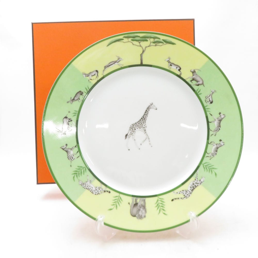 未使用 HERMES エルメス アフリカ 大皿 27cmプレート ディナー アニマル SM5057L2 【中古】