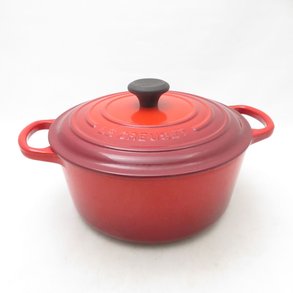 Le Creuset ルクルーゼ ココットロンド 両手鍋 22cm 3.3L ほうろう ホーロー 琺瑯 SC10870Z 【中古】