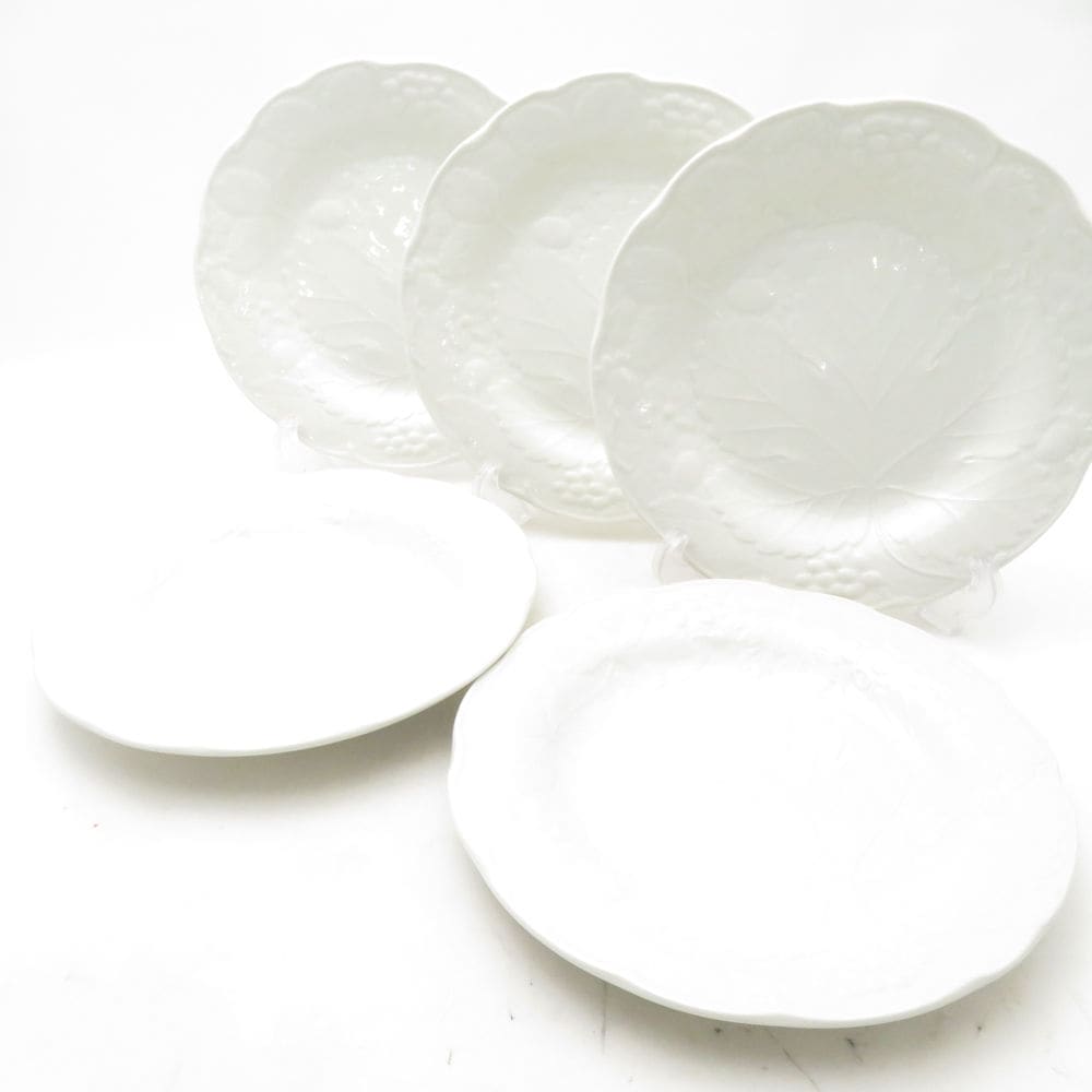 美品 BURLEIGH バーレイ ダベンポート 中皿 5枚 セット 20cmプレート デザート 英国 SU13838E2 【中古】