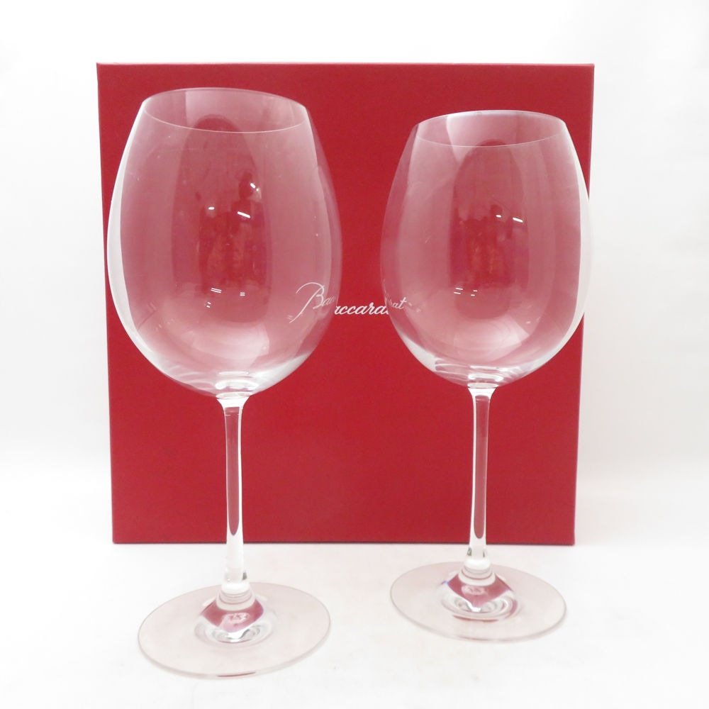 美品 Baccarat バカラ デギュスタシオン グランボルドー ワイングラス 2客 クリスタル ペア グランドボルドー H24 SU13762Z 【中古】
