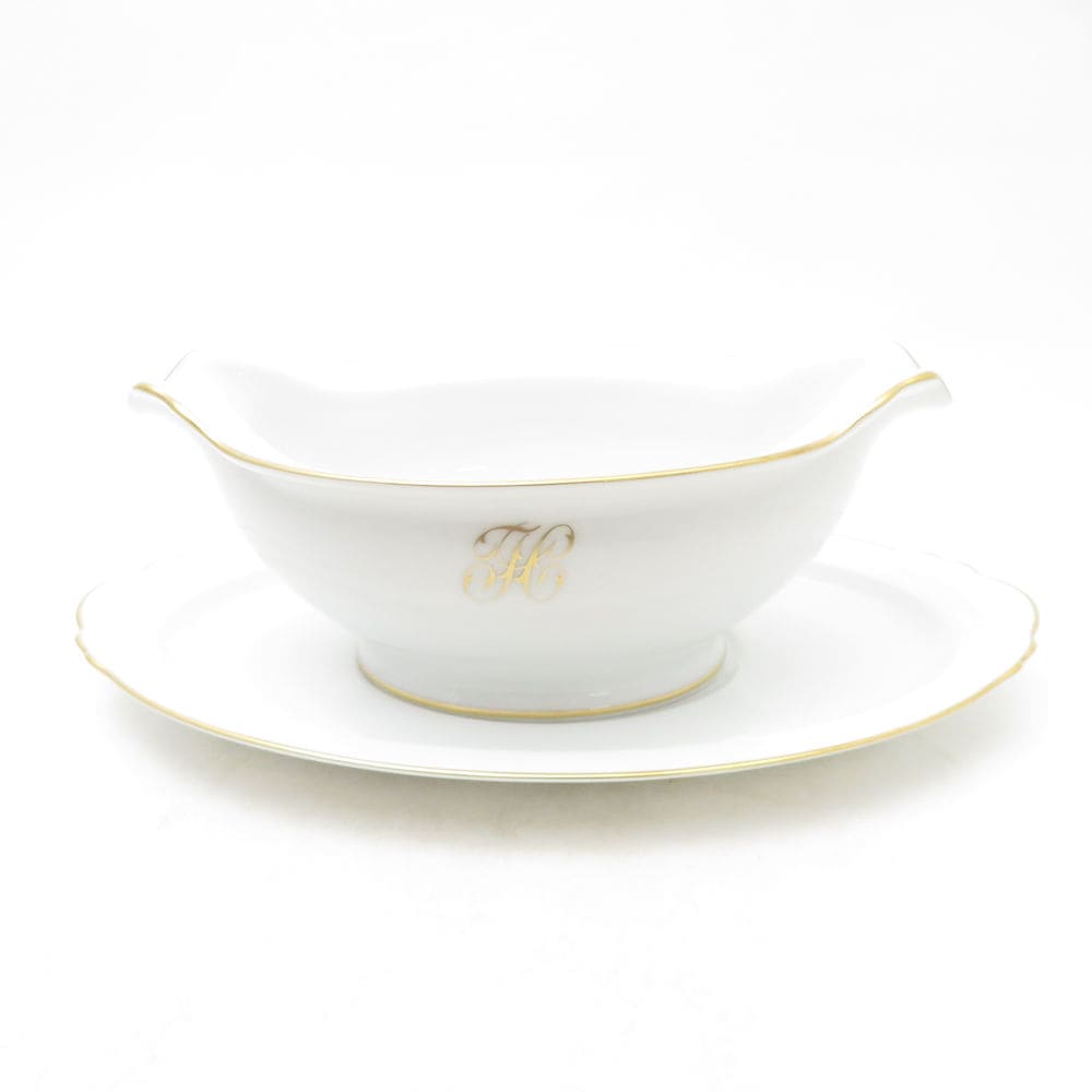 美品 OKURA 大倉陶園 ゴールドライン リムシェープ グレービー ソース SM5127U2 【中古】