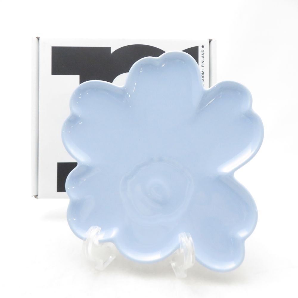 未使用 marimekko マリメッコ ウニッコ シェイプ プレート 20cm 中皿 北欧 フラワー SM5040V1 【中古】