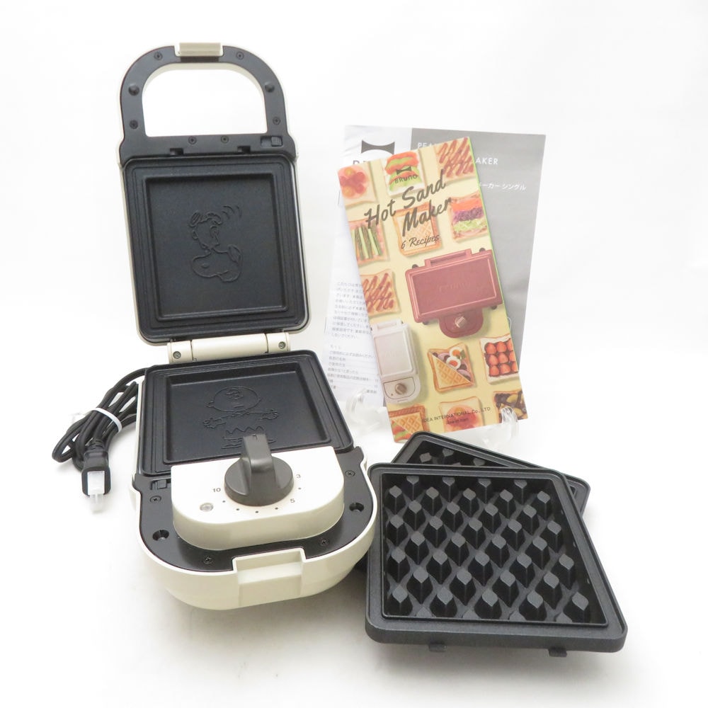 未使用 BRUNO ブルーノ BOE068 ホットサンドメーカー シングル スヌーピー ピーナッツ SM5043V1 【中古】