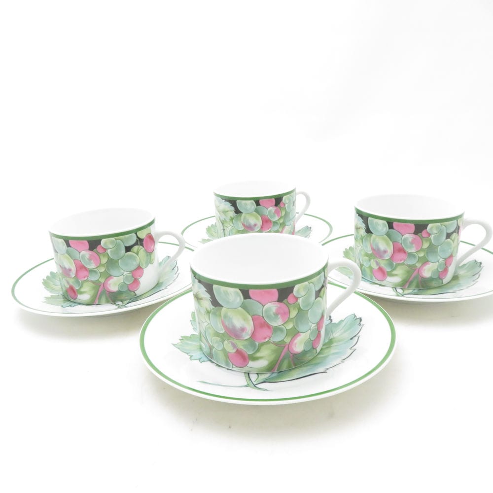 美品 PHILIPPE DESHOULIERES フィリップデズリエ コーヒーカップ＆ソーサー 4客 セット 珈琲 リモージュ SU13816X1 【中古】