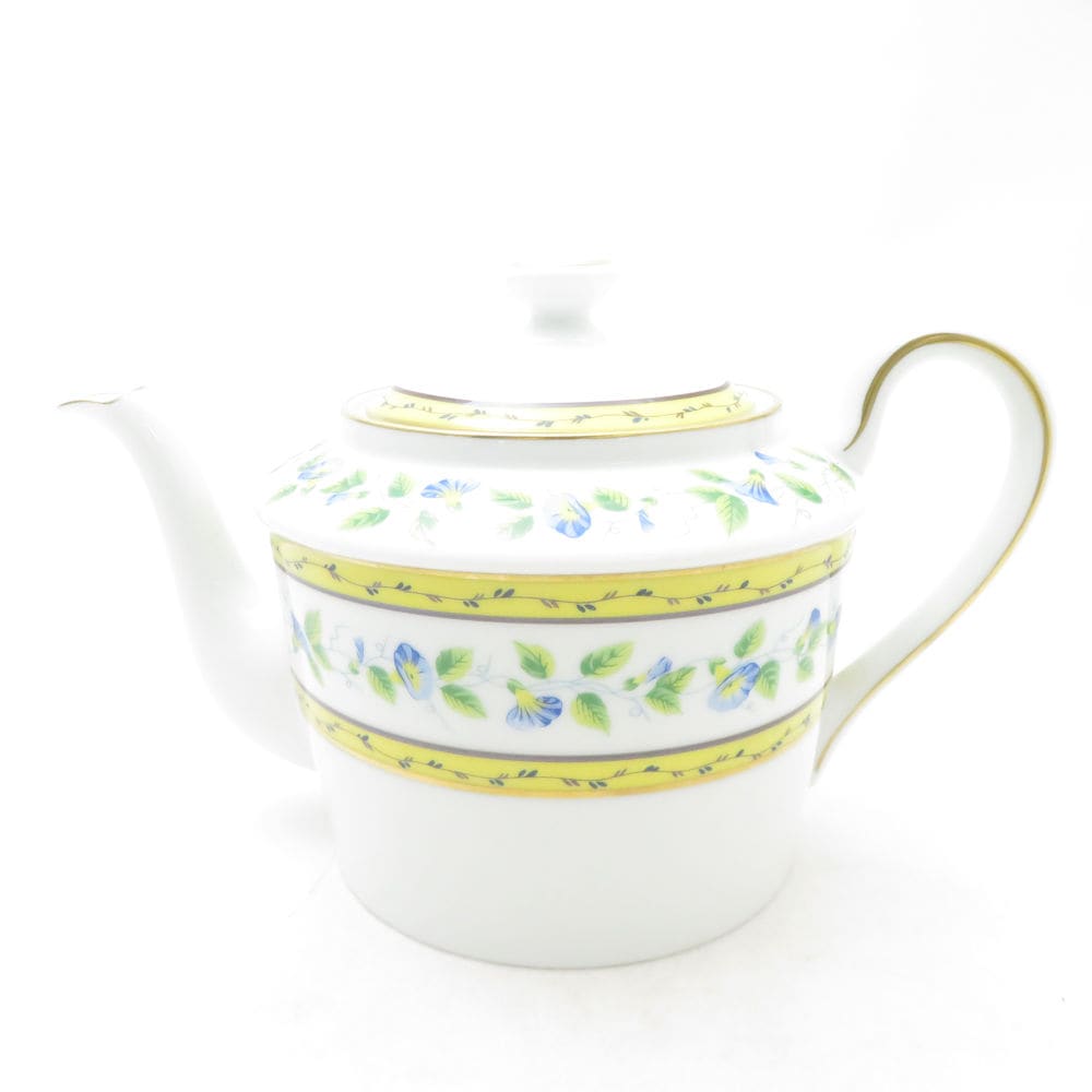 美品 RAYNAUD レイノーリモージュ モーニンググローリー ティーポット 1点 茶器 花柄 朝顔 フランス SC10767B1 【中古】