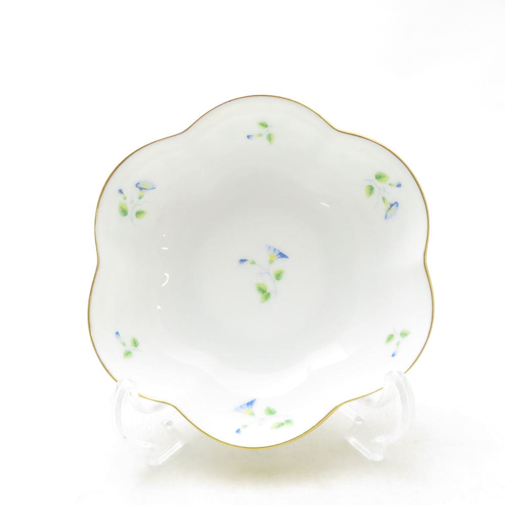 美品 RAYNAUD レイノーリモージュ モーニンググローリー 小皿 1枚 11cmプレート 花型 トレイ 朝顔 フランス SC10789B1 【中古】