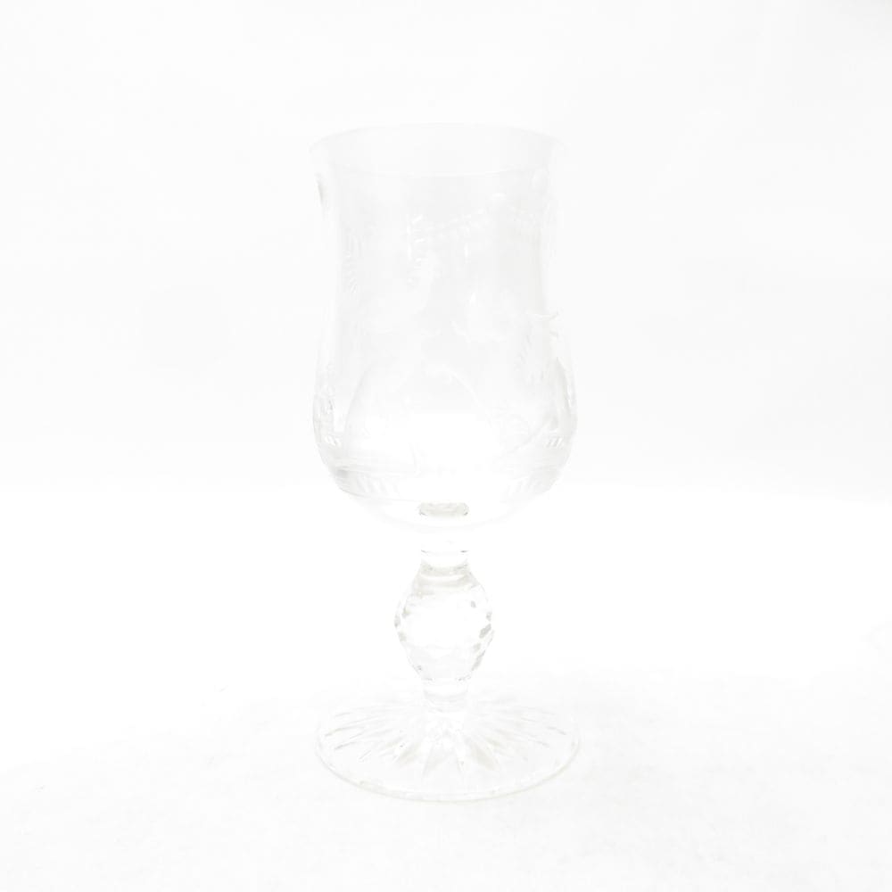 美品 Meissen Crystal マイセンクリスタル アラビアンナイト 千夜一夜物語 ワイングラス 1客 H13cm 竜と女性 SC10806B1 【中古】