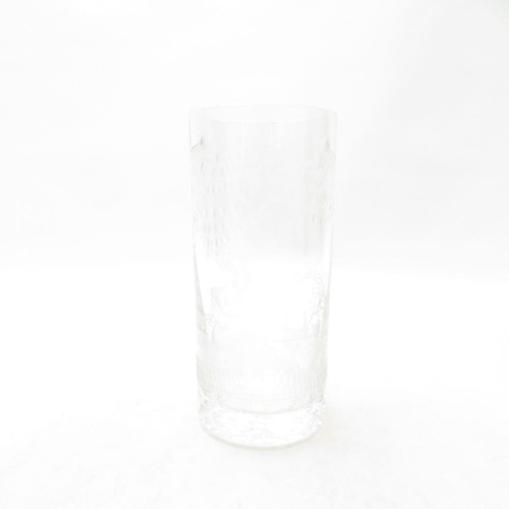 美品 Meissen Crystal マイセンクリスタル アラビアンナイト 千夜一夜物語 ハイボールタンブラー 1点 H13.5cm グラス 鏡を見る女性と猫 SC10807B1 【中古】